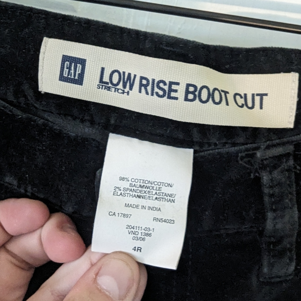 Gap Low Rise Boot Cut Corduroy Pant 4R - Picture 3 of 6